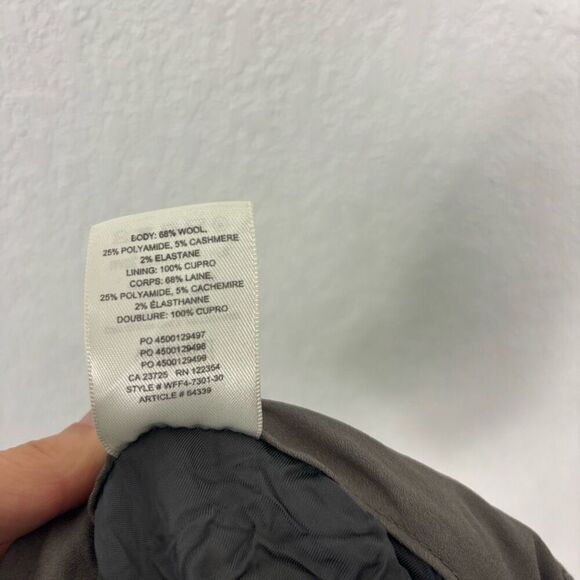 Wilfred Aritzia Grey with Orange Stripe Plaid Wool Blend Mini Skort Size 0 - Picture 7 of 7